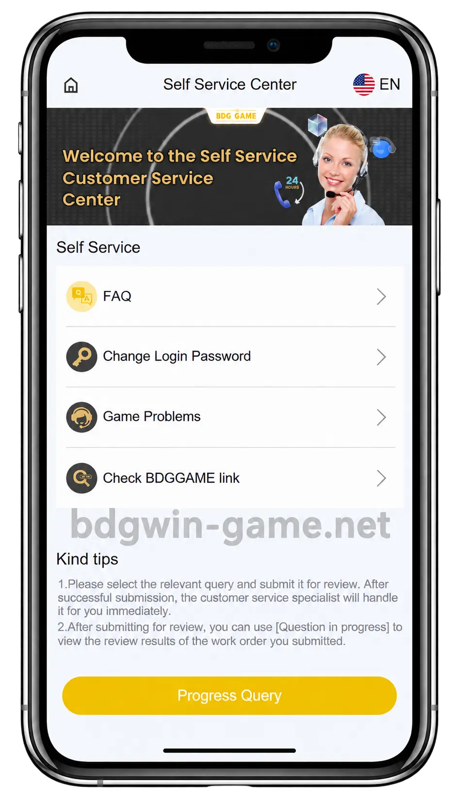 Register 5 BDG Win Customer Support